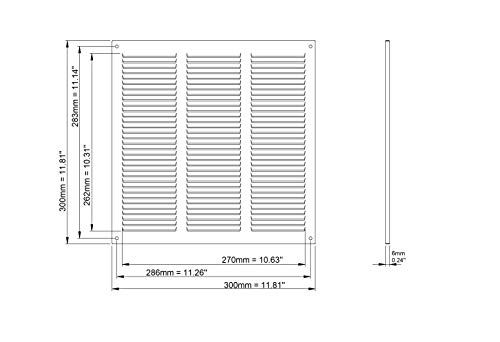 Photo 1 of 300 X 300 Mm Galvanised Ventilation Grille with Insect
3 x units