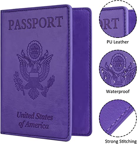 Photo 1 of 2 PACK
Passport and Vaccine Card Holder Combo, PU Leather Passport Holder with Vaccine Card Slot Passport Case Cover Protector Passport Wallet for Men Women Family
