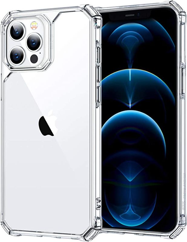 Photo 1 of 3 PACK
ESR Air Armor Compatible with iPhone 12 Pro Max Case [Military-Grade Drop Protection][Shock-Absorbing Corners] [Anti-Yellowing Hard Back] [Scratch Resistant] [Flexible Frame] 6.7",Crystal Clear

