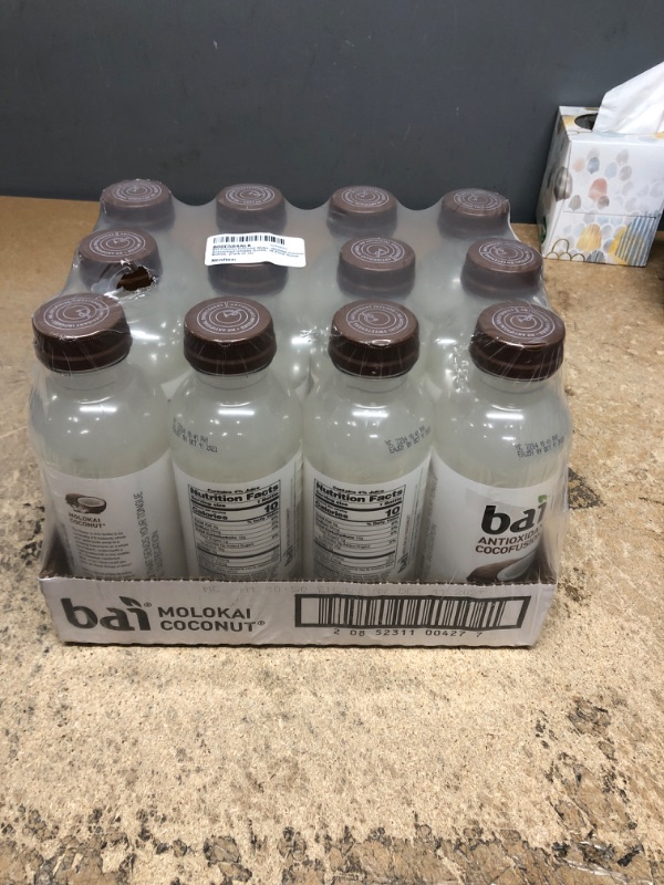 Photo 2 of Bai Coconut Flavored Water, Molokai Coconut, Antioxidant Infused Drinks, 18 Fluid Ounce Bottles, (Pack of 12) Molokai Coconut 18 Fl Oz (Pack of 12)