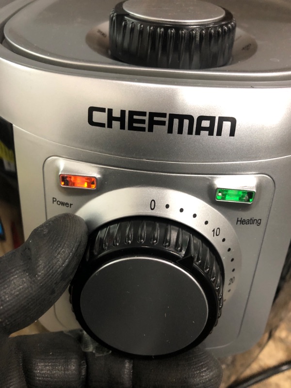 Photo 1 of CHEFMAN Small, Compact Air Fryer Healthy Cooking, 2 Qt, Nonstick, User Friendly and Adjustable Temperature Control w/ 60 Minute Timer & Auto Shutoff, Dishwasher Safe Basket, BPA - Free, Black Black - 2 Quart