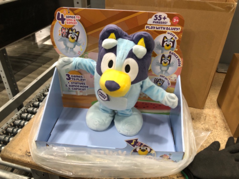 Photo 2 of Bluey Dance and Play 14" Animated Plush | Over 55 Phrases and Songs, Multicolor