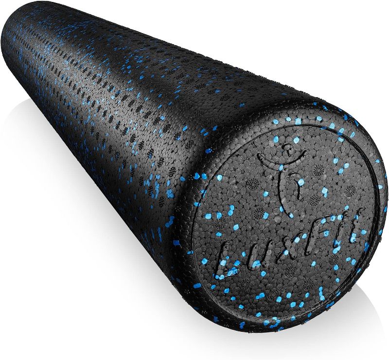 Photo 1 of  Foam Roller, Speckled Foam Rollers for Muscles 3 Year Warranty Long High Density Foam Roller for Physical Therapy Exercise Deep Tissue Muscle Massage Back Roller (Blue, 24 Inch)