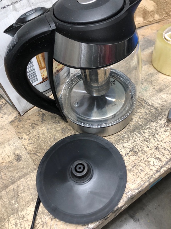 Photo 7 of Chefman Electric Kettle w/ Temperature Control, No. 1 Kettle Manufacturer in U.S., Removable Tea Infuser, 5 Presets, LED Indicator Lights, 360° Swivel Base, BPA Free, Stainless Steel, 1.8 Liters Temp. Control Electric Kettle