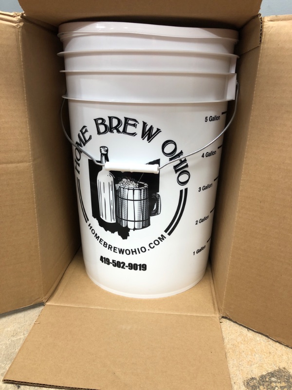 Photo 1 of 6.5 Gallon plastic fermenter with lid