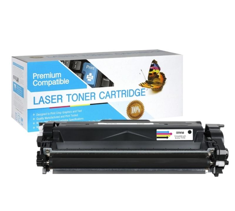 Photo 1 of Brother TN760 Compatible Black Toner Cartridge
