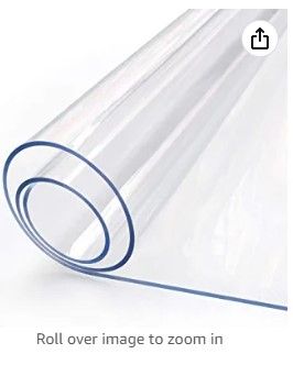 Photo 1 of 42 x 72 6ft Clear Plastic Dining Table Protector Tablecloth Desk Pad Mat Wooden Furniture Coffee Glass End Sofa Side Bedside Bistro Table Cloth Top Protection Countertop Cover Waterproof PVC Vinyl
