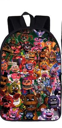 Photo 1 of 17inch Five Nights At Freddys Backpack for Teen Bonnie Fazbear Foxy Chica Backpack Boys Girls School Bags FNAF Backpacks Kids Bags

