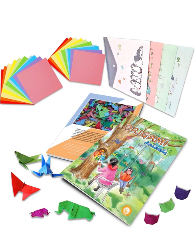 Photo 1 of Easy Origami Kit for Kids - The Complete Craft Origami Kit for beginners: Easy animal origami projects with 100 Sheets of Double Sided Papers