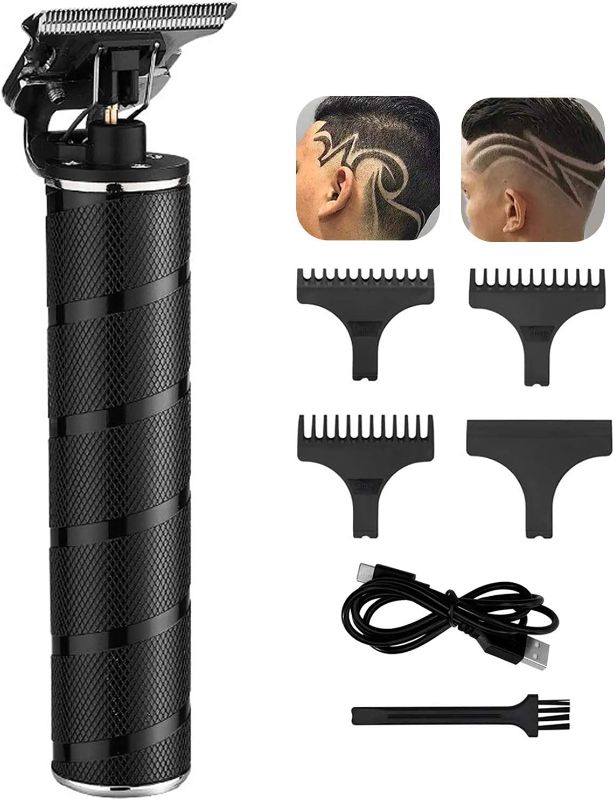 Photo 1 of Zero Gapped Trimmers, Electric T Blade Hair Trimmer Baldhead Hair Clippers for Men Cordless USB Rechargeable Hair Beard Trimmer Ceramic Close Cutting Outliners Salon Grooming Cutting Kit
