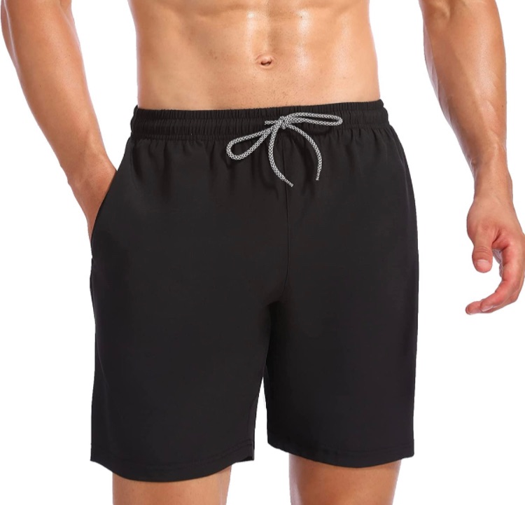 Photo 1 of (Medium) Biwisy Mens Swim Trunks Quick Dry Beach Shorts Mesh Lining Swimwear Bathing Suits with Pockets