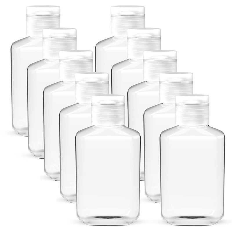 Photo 1 of 60Pcs 2oz Empty Clear Plastic Travel Bottles, Portable Refillable Containers with Flip Top Caps, PET Bottles for Hand Sanitizer Shampoo, Body Soap, Toner, Lotion, Cream