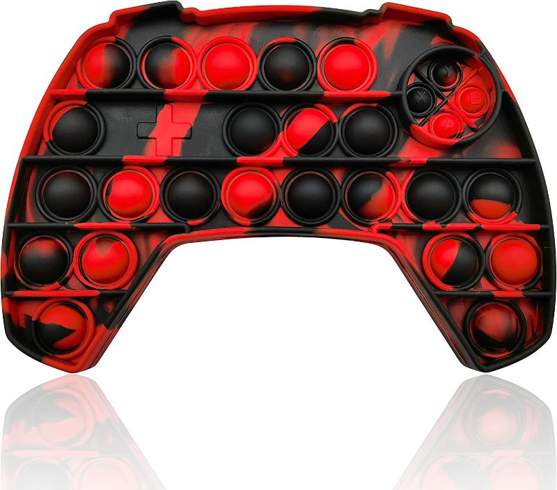 Photo 1 of 2 of- Push Pop Game Controller Pop Fidget Toy, Stress Relief Video Game Pop for Boys, Gamepad Pop Fidget Poppers Suitable for ADHD, Sensory Pop Fidget Toys Gift for Boys and Girls. (Black Red)
