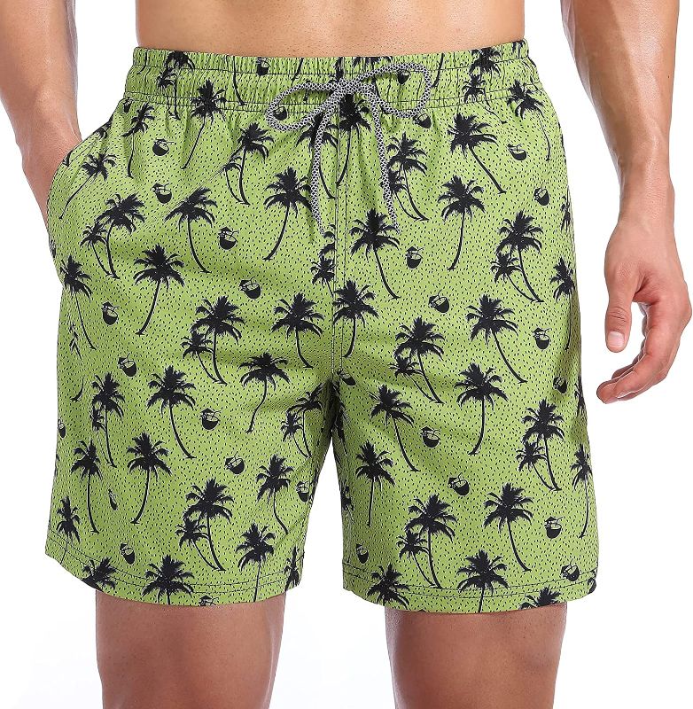 Photo 1 of Biwisy Mens Swim Trunks Large Quick Dry Beach Shorts Mesh Lining Swimwear Bathing Suits with Pockets
