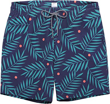 Photo 1 of large Biwisy Mens Swim Trunks Quick Dry Beach Shorts Mesh Lining Swimwear Bathing Suits with Pockets
