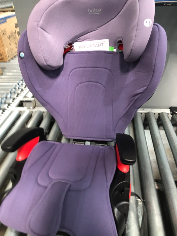 Photo 2 of Britax Highpoint Backless Belt-Positioning Booster Seat, SafeWash Purple Ombre
