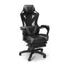 Photo 1 of S*MAX Gaming Chair with Footrest Fabric Thicken Seat Ergonomic Computer Gamer Chair with 3D Armrest Breathable Fabric Headrest Lumbar Support Racing Style High Back Video Game Chairs for Adults Grey
