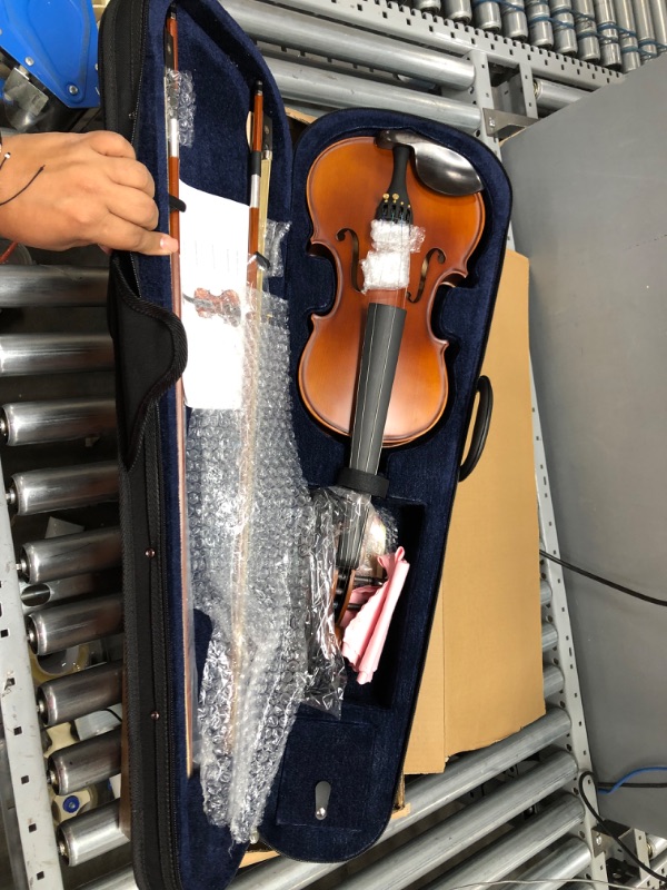 Photo 2 of DEBEIJIN Violin for Kids Beginners - Upgrade Exceptional Tone Kids Violin - Ready To Play 4/4 Violin - Solid Wood Handcrafted Beginner Violin
