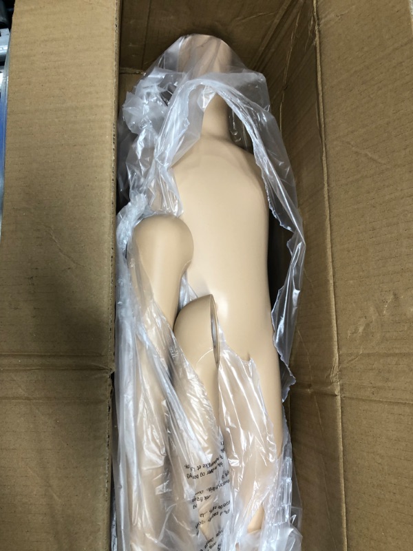 Photo 3 of 43.3" Height Child Mannequin Full Body Realistic Adjustable Detachable Manikin Display Head Turns Dress Form W/Metal Base
