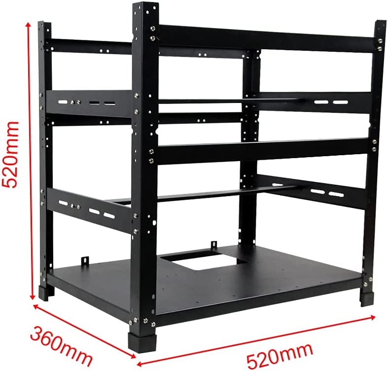 Photo 1 of Saicheng 12 GPU Excavation Rack Open Air Mining Computer Frame Drill Case for Crypto Coins Bitcoin ETC/ETH/ZEC Mining Accessories (Double Layer)
