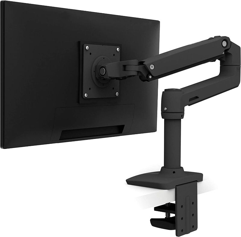 Photo 1 of Ergotron – LX Single Monitor Arm, VESA Desk Mount – for Monitors Up to 34 Inches, 7 to 25 lbs – Matte Black
