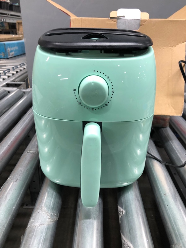 Photo 1 of Dash Tasti Crisp Electric Air Fryer + Oven Cooker with Temperature Control, Non-stick Fry Basket, Recipe Guide + Auto Shut Off Feature, 1000-Watt, 2.6 Quart - Aqua
