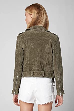Photo 3 of [BLANKNYC] Womens Luxury Clothing Cropped Suede Leather Motorcycle Jackets, Comfortable & Stylish Coats
MEDIUM