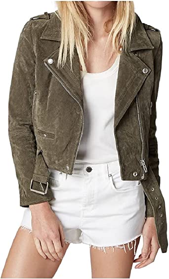 Photo 1 of [BLANKNYC] Womens Luxury Clothing Cropped Suede Leather Motorcycle Jackets, Comfortable & Stylish Coats
MEDIUM