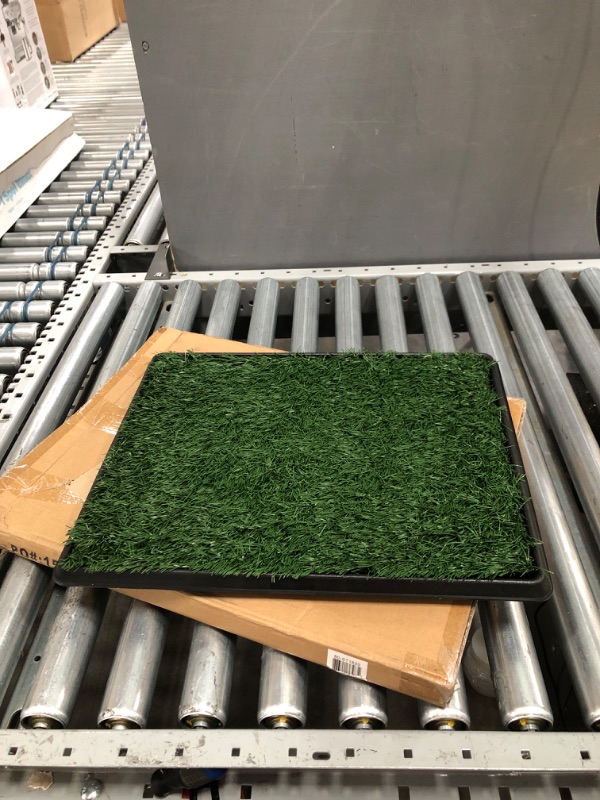 Photo 2 of Artificial Grass Puppy Pad for Dogs and Small Pets – Portable Training Pad with Tray – Dog Housebreaking Supplies by PETMAKER (16" x 20")
