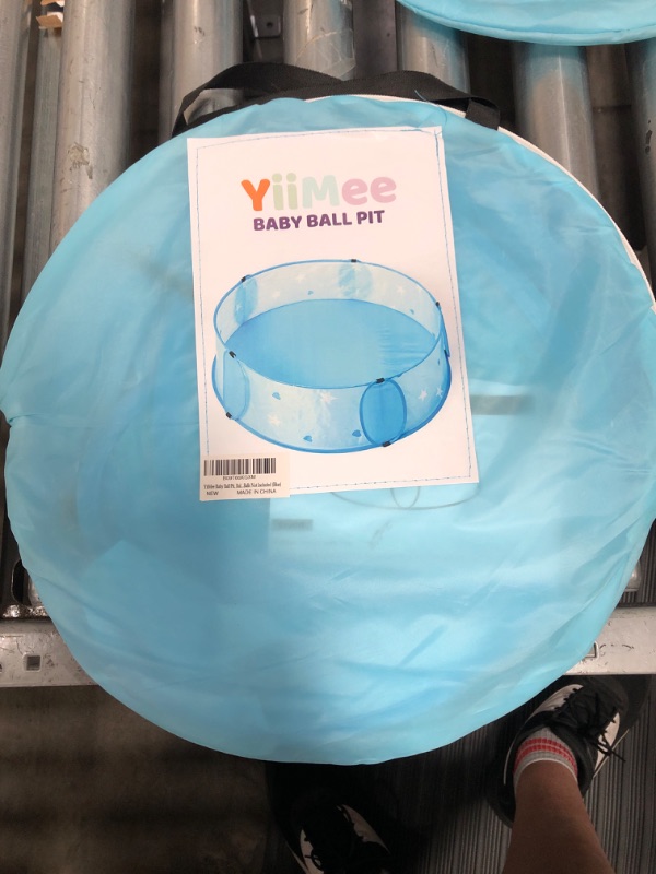 Photo 2 of Baby Ball Pit, Ball Pits for Toddlers, Pop Up Ball Pits for Kids with Storage Bag, Indoor and Outdoor Play Tent - Balls Not Included (Blue)
