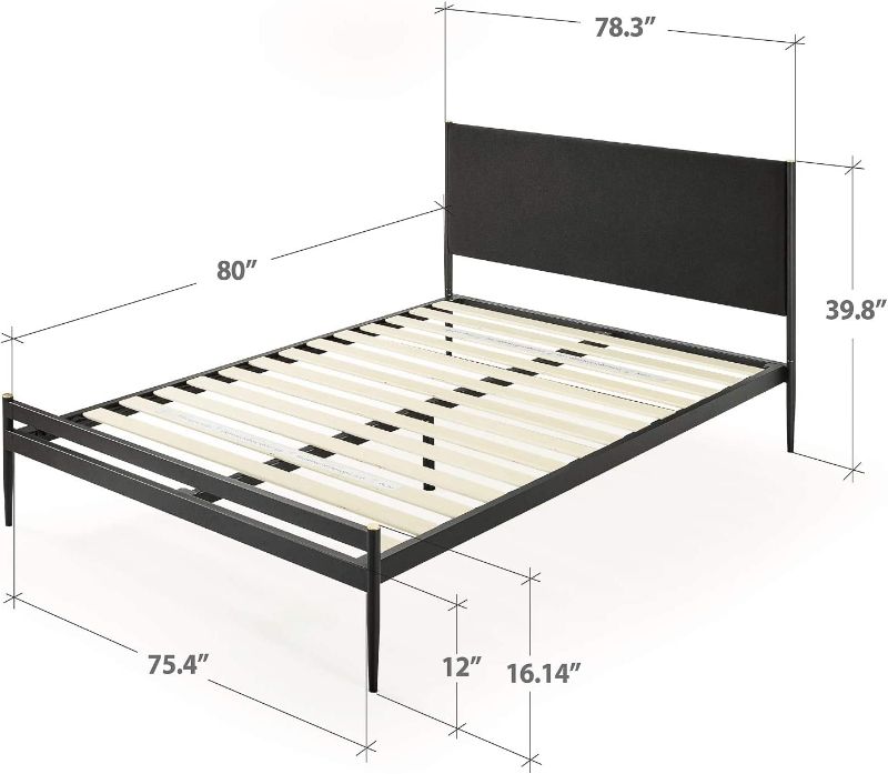 Photo 1 of **Bed Frame Only**Metal Platform Bed Frame / Mattress Foundation / Slat Support / No Box Spring Needed / Easy Assembly, King