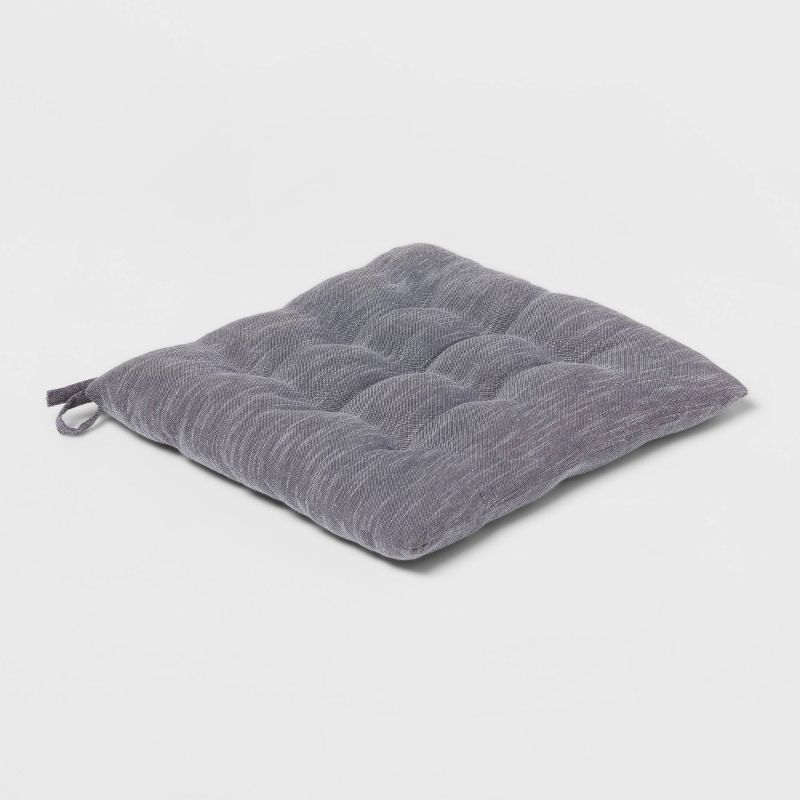 Photo 1 of 5 Pack Chambray Stripe Chair Pad Gray - Threshold™
