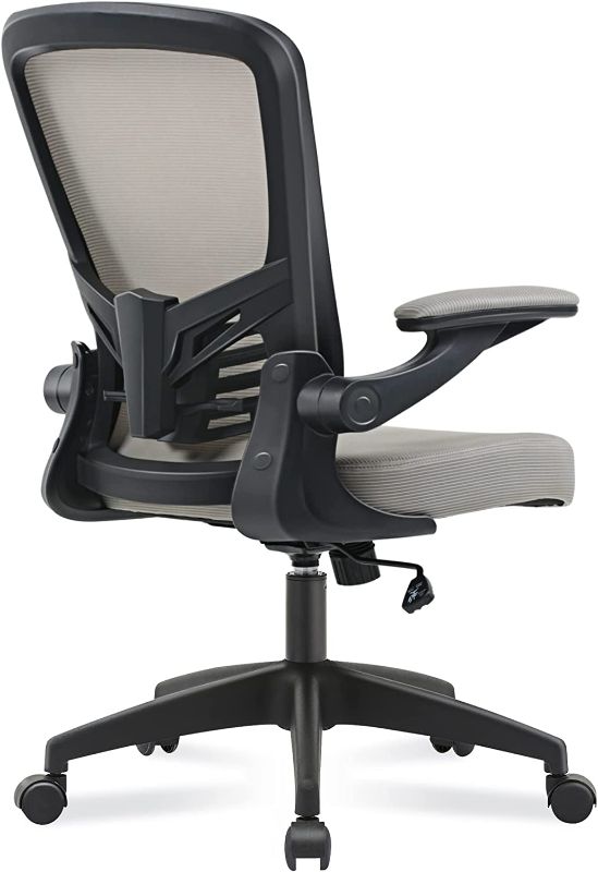 Photo 1 of Office Chair, FelixKing Ergonomic Desk Chair with Adjustable Height and Lumbar Support Swivel Lumbar Support Computer Chair with Flip up Armrests for Conference Room (Gray)
