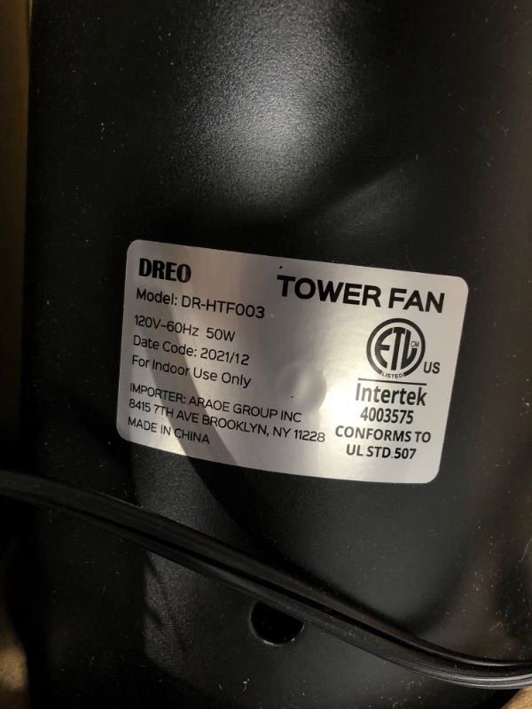 Photo 3 of Dreo Cruiser Pro Tower Fan 90° Oscillating Fans with Remote, Quiet Cooling,12 Modes, 12H Timer, Space-Saving, LED Display with Touch Control, 40” Portable Floor Bladeless Fan for Bedroom Home Office.
