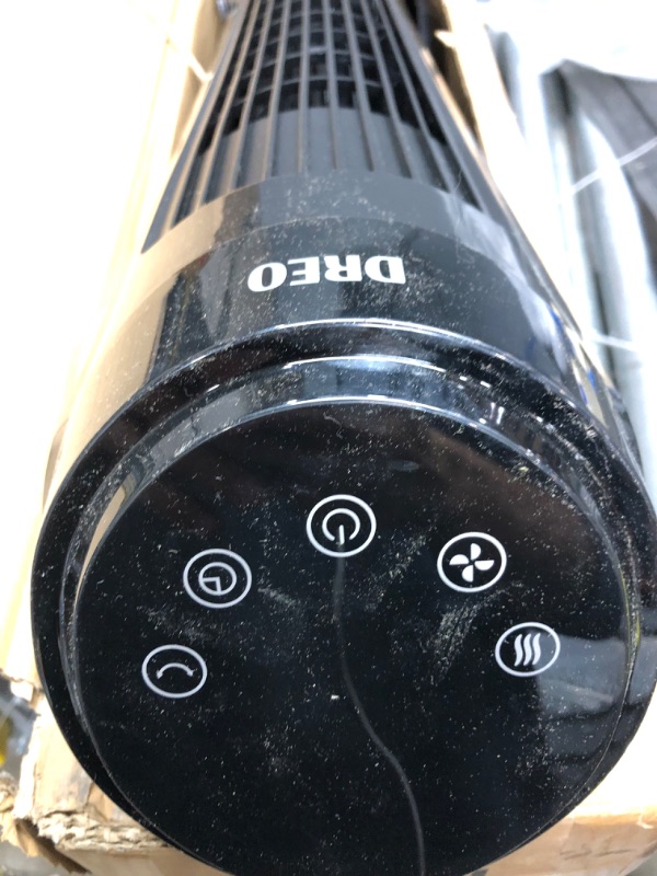 Photo 4 of Dreo Cruiser Pro Tower Fan 90° Oscillating Fans with Remote, Quiet Cooling,12 Modes, 12H Timer, Space-Saving, LED Display with Touch Control, 40” Portable Floor Bladeless Fan for Bedroom Home Office.
