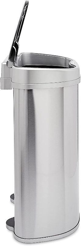 Photo 1 of Amazon Basics Automatic Hands-Free Stainless Steel Trash Can - 70-Liter, 3 Bins