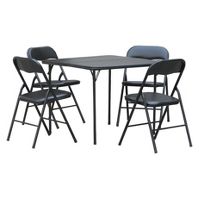 Photo 1 of 5pc Folding Table Set Black - Plastic Dev Group

