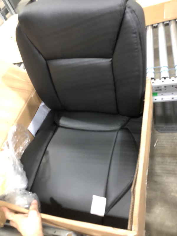 Photo 1 of Amazon Basics Classic Puresoft Padded Mid-Back Office Computer Desk Chair with Armrest - Black
