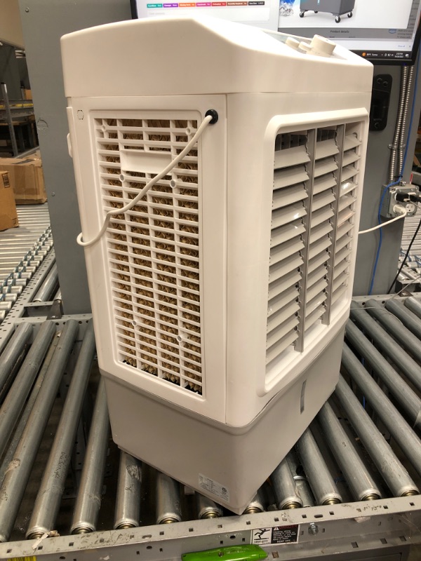 Photo 1 of POWERED ON***
Evaporative Cooler - AOLOS Windowless Air Conditioner w/ 3 Speeds, Swamp Cooler for Cooling Up to 700 Sq.ft, 5 Gallon Tank & 4 Ice Packs, 60° Swing, Evaporative Air Cooler for Backyard Garage Outdoor