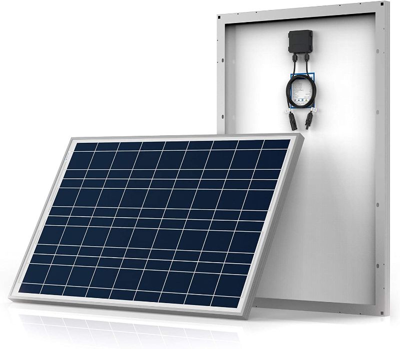 Photo 1 of 100W 12V Poly Solar Panel with PV Connectors for 12 Volt Battery Charging RV, Boat, Off Grid (Panel Only,1 Pack)
