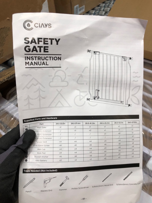 Photo 4 of Ciays 29.5” to 37.8” Safety Baby Gate, Extra Wide 