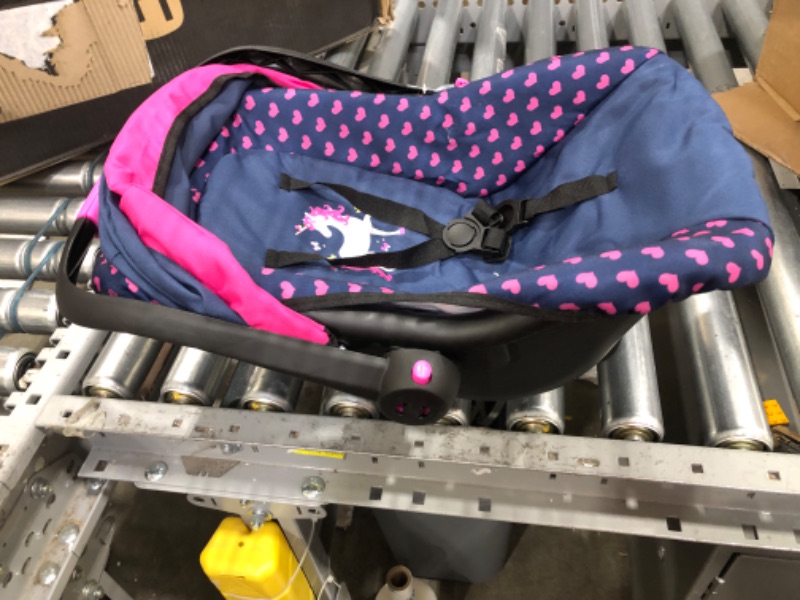 Photo 3 of Baby Doll Deluxe Car Seat with Canopy- Blue & Pink
