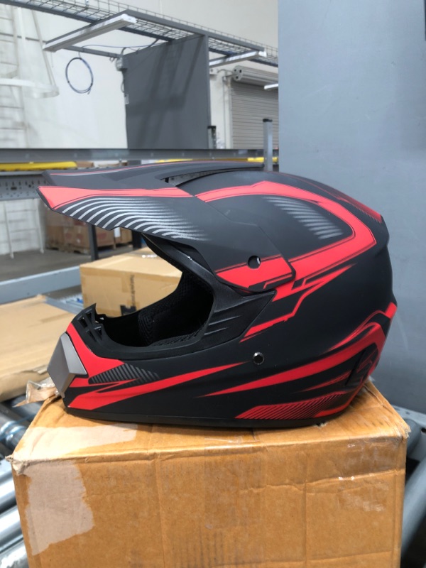 Photo 1 of  Compact Lightweight Full Face Motorcycle Street Bike Helmet with Extra Tinted Visor DOT Approved