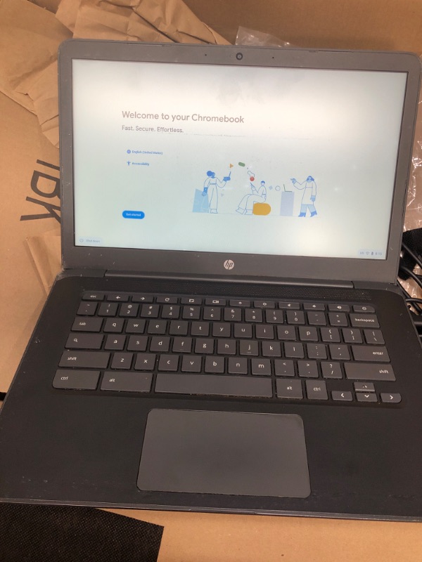 Photo 3 of 
HP Chromebook 14-inch Laptop with 180-Degree Swivel, AMD Dual-Core A4-9120 Processor, 4 GB SDRAM, 32 GB eMMC Storage, Chrome OS (14-db0020nr, Chalkboard Gray)
