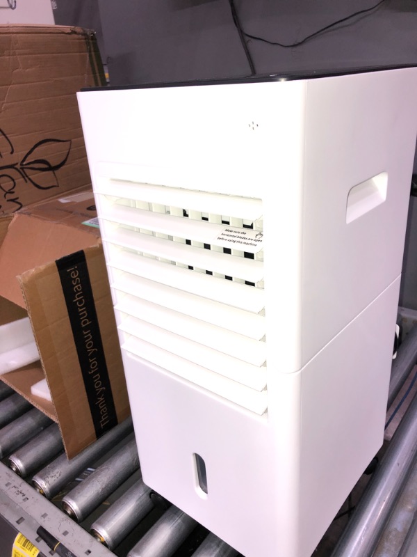 Photo 1 of AGILLY 3-in-1 Evaporative Air Cooler, 3 Wind Speeds, 60°Oscillation Swamp Cooler, 12H Timer, Remote Control & LED Screen, Portable Air Conditioner Fan for Small Room Home & Office, White 