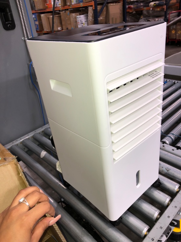 Photo 1 of AGILLY 3-in-1 Evaporative Air Cooler, 3 Wind Speeds, 60°Oscillation Swamp Cooler, 12H Timer, Remote Control & LED Screen, Portable Air Conditioner Fan for Small Room Home & Office, White 