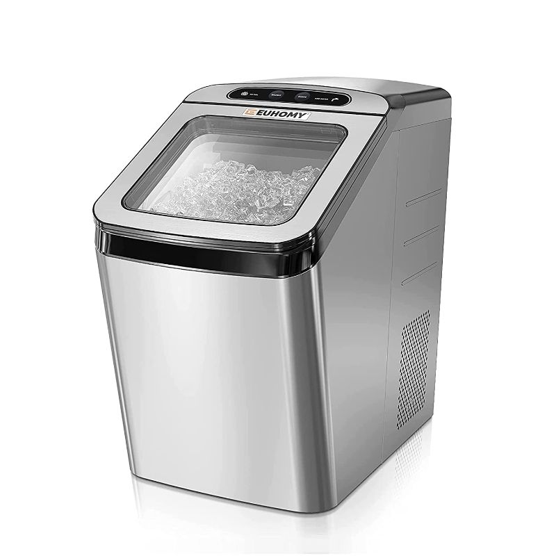 Photo 1 of Euhomy Nugget Ice Maker Countertop, Ice Maker 26-30lbs/day, Self-Cleaning & Auto Water Refill Pellet ice Maker, Sonic Ice Maker for Home/Kitchen/Office.
