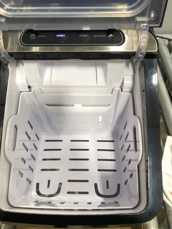 Photo 7 of Euhomy Nugget Ice Maker Countertop, Ice Maker 26-30lbs/day, Self-Cleaning & Auto Water Refill Pellet ice Maker, Sonic Ice Maker for Home/Kitchen/Office.
