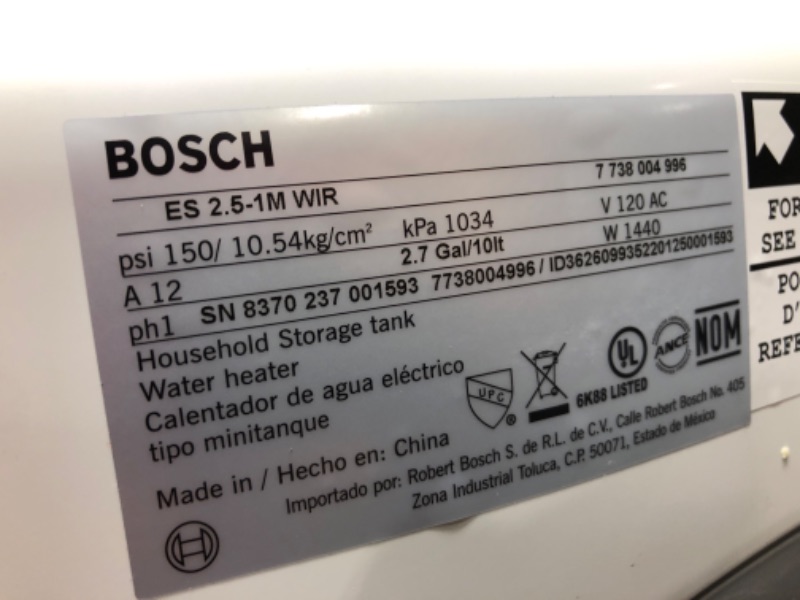 Photo 4 of 2.5 Gal. Electric Point-of-Use Water Heater