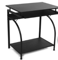 Photo 1 of Computer Desk, 19.6" D, 29-1/2" W, 27-1/2" H, Black, Medium Density Fiberboard
